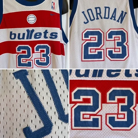 Michael Jordan Washington Bullets 2002/03 throwback game issued jersey, 2XL - Picture 5 of 15